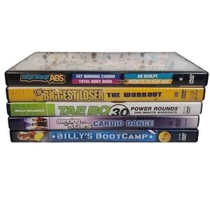 Workout DVD Lot Tae Bo Billy's Bootcamp Hip Hop Abs Cardio Dance Fitness Set